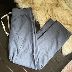 Figs Heather Denim Livingston scrub pants